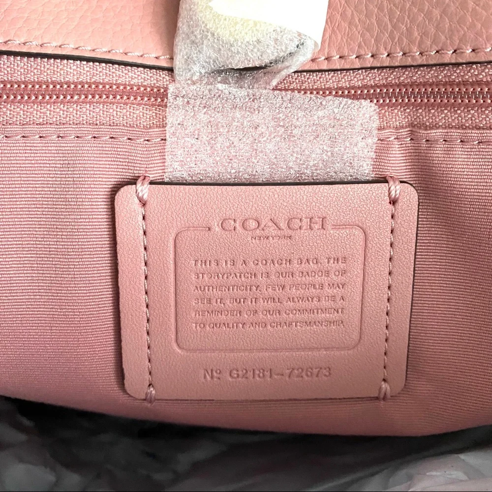 NWT authentic COACH leather tote wine - Picture 4 of 9